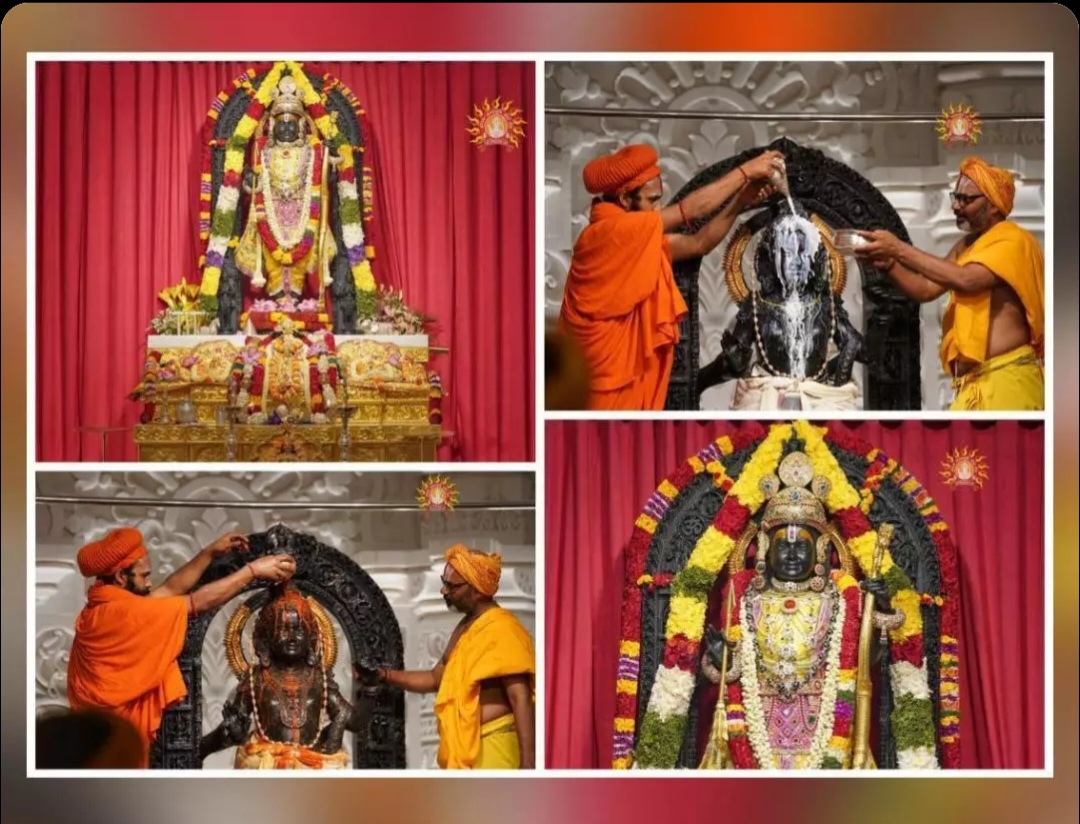 રામનવમી પર રામલલાની મૂર્તિના ‘અભિષેક’ અને ‘શ્રૃંગાર’ની તસ્વીરો સામે આવી